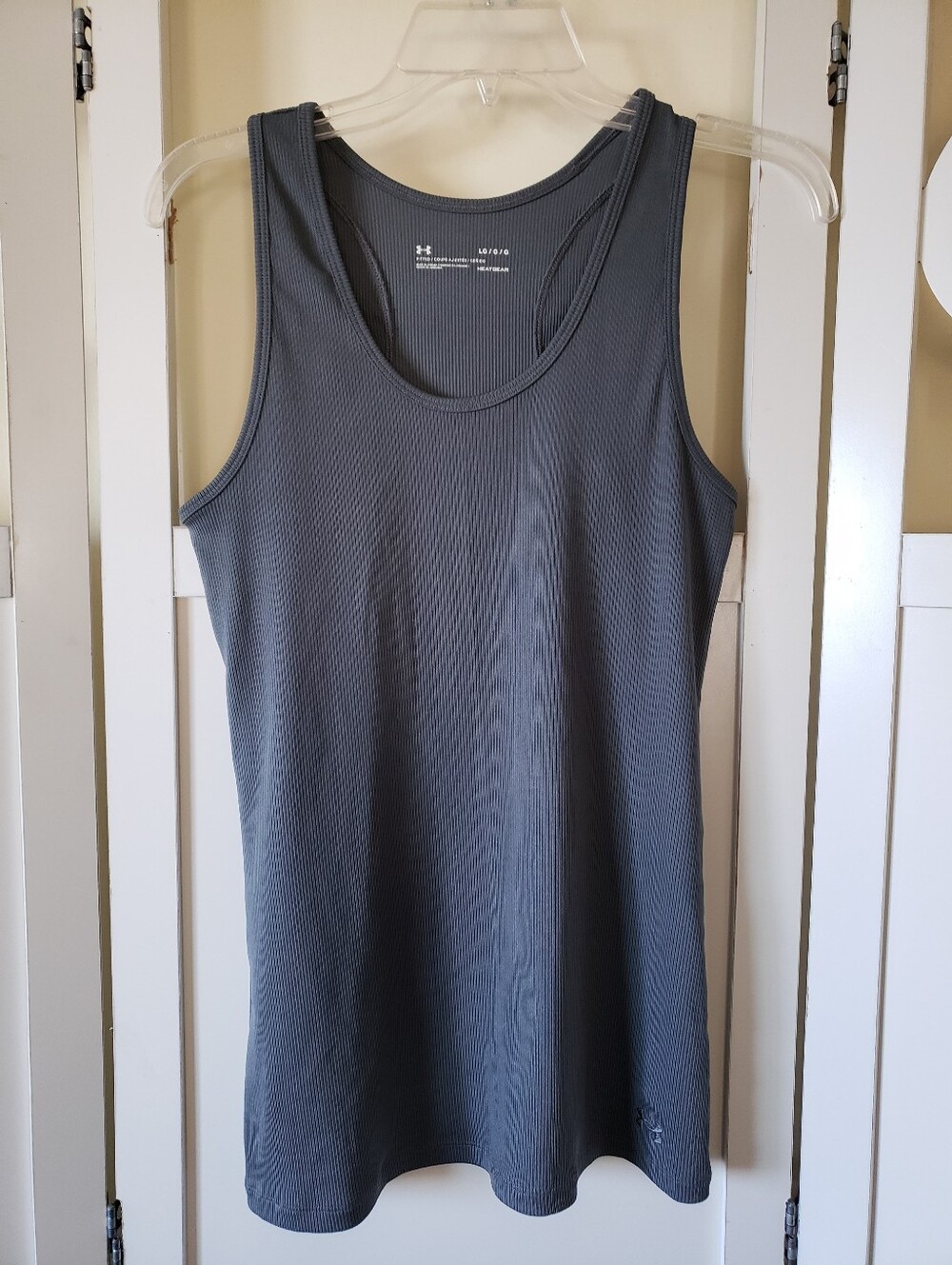 Under Armour Gray Tank Top Raceback Size Large